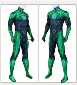 Linterna Mejorada Mono Superhéroe Trajes de Escenario Disfraz Disfraz Halloween Verde - Imagen 1 de 14