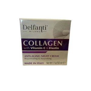 Delfanti Milano Collagen Anti-Aging Night Cream Vitamin C & Elastin 1.7oz - Picture 1 of 4