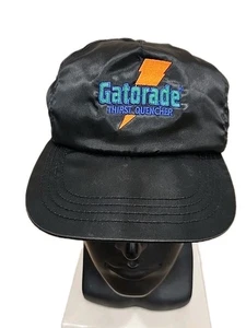 Sombrero vintage años 90 Gatorade Thirst Quencher negro satinado Snapback - Imagen 1 de 7