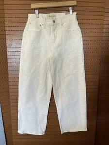 NWT Madewell Perfect Vintage Wide-Leg Crop Jean Tile White, Size 25 - Picture 1 of 4