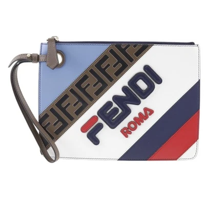 Bolso Clutch FENDI 8BS020 FILA Colaboración Fendi Mania Cuero Unisex Foto 1 de 4