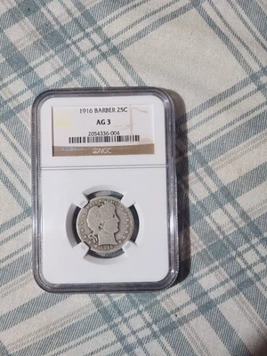 1916 Barber quarter ngc AG 3 - Image 1 of 2
