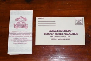 Vintage CABBAGE PATCH KOOSAS Birth Identification Certificate Adoption Papers - Picture 1 of 4