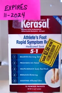 Athlete's Medicated Foot Soak, Bath for 5-in-1 Rapid Symptom 12 Packets - Picture 1 of 2