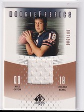 2005 SP AUTHENTIC ROOKIE FABRICS BRONZE KYLE ORTON RC 006/100 CHICAGO BEARS