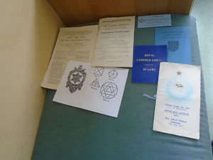 VINTAGE JOB LOT OF  MASONIC PAPERWORK / EPHEMERA - SEE PICTURES - Picture 1 of 10