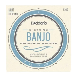 D'Addario EJ69 Phosphor Bronze Banjo Saiten; 5-saitiges Loop End 9-20 Light - Bild 1 von 3