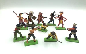Britains Deetail Cowboys, Indians, Apache, x 10 Pcs - Picture 1 of 11