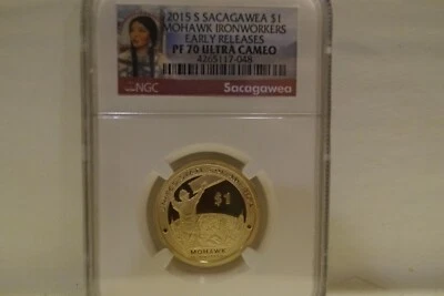 2015-S NGC PF70 U/C E/R Sacagawea Dollar - Image 1 of 2