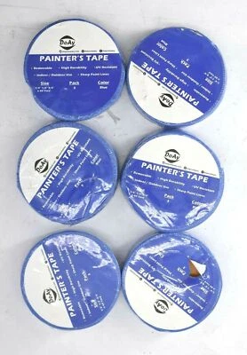 Lote de 6 Pack de 3 Cinta Enmascaradora Pintores Azules Multi Tamaño Interior Exterior Duradera Foto 1 de 4