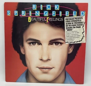 RICK SPRINGFIELD Beautiful Feelings 8241071 1984 AD Sticker PROMO Tested - Foto 1 di 11