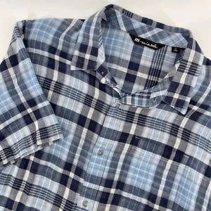 Travis Mathew Plaid Button Up Short Sleeve Casual Shirt XL - Picture 1 of 7