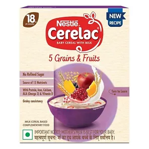 CERELAC Baby Cereal | No Refined Sugar | 5 Grains & Fruits for 18-24 Months Baby - Picture 1 of 1