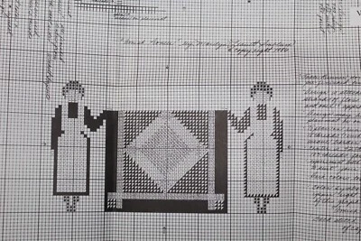 Five Told in a Garden Cross Stitch Pattern Amish Women - Image 1 of 2