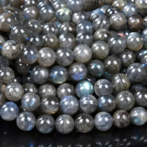 Natural Labradorite Grd AA Round 5MM 6MM 7MM 8MM 9MM 10MM 11MM Loose Beads(D497) - Picture 1 of 3