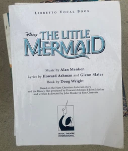 The Little Mermaid Alan Menken Libretto Vocal Book MusicTheatre International! - Picture 1 of 1