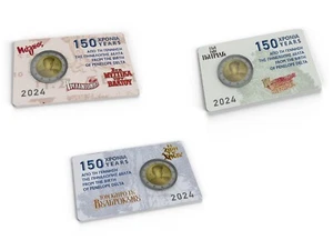 Grecia, 2024, 2 Euro Coincard, Penélope Delta, ¡Juego de 3! - Imagen 1 de 1