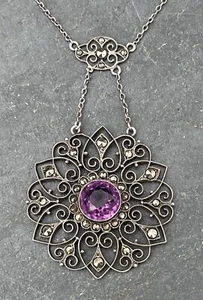 MEYLE & MAYER 935 Collar Plata Amatista Markasitas (S 6960) - Imagen 1 de 6