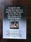 1989  vintage original print ad McDonalds All American High School Basketball