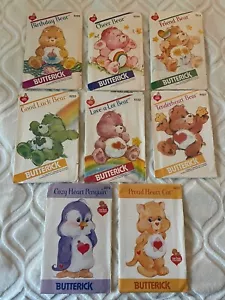 Butterick CareBears Patterns Lot of 8 Patterns - Picture 1 of 5