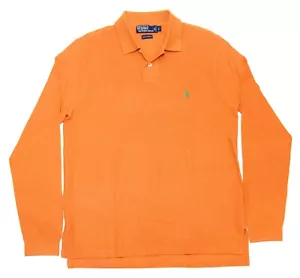 $425 Polo Ralph Lauren Mens Pullover Waffle Knit Cashmere Sweater Orange Large - Picture 1 of 3