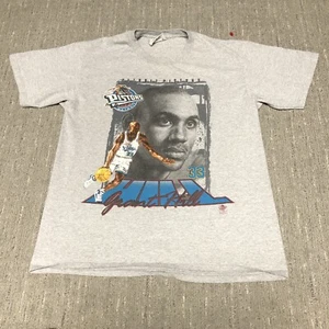 Vintage 90s Grant Hill Detroit Pistons Lee Sport T-Shirt Men’s Size L Grey NBA - Picture 1 of 10