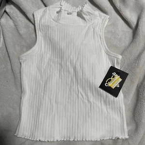Art Class White Ribbed Tank Top Size M (8) Girls M55 - Picture 1 of 1