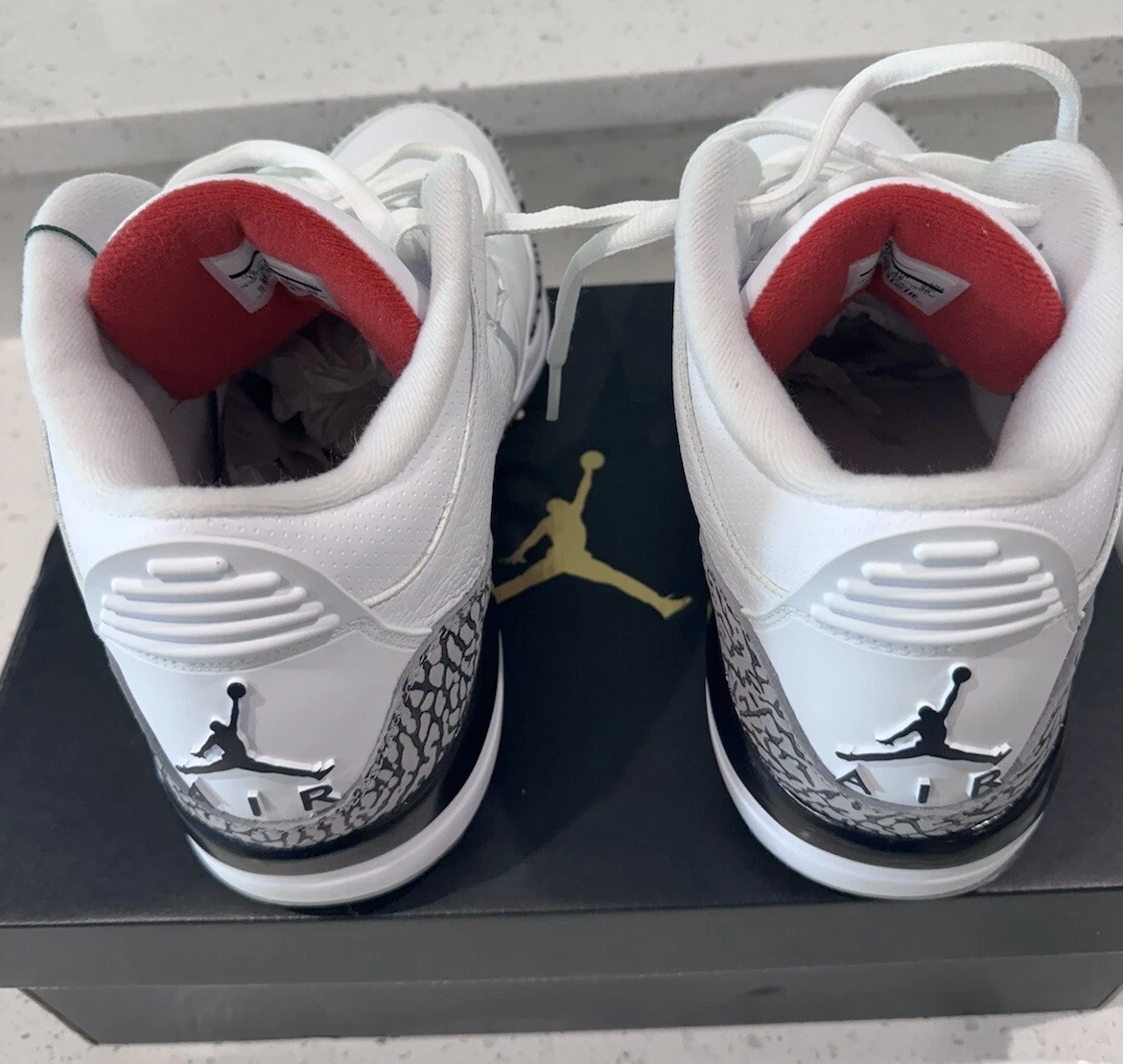 Jordan 3 Golf White Cement | eBay