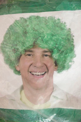 Green Christmas St. Patrick's Day Leprechaun St. Pat's Elf Curly Hair Wig g12 - Image 1 of 3