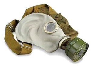 Gas Mask GP-5 Russian USSR Protect Respiratory System Face Gray Latex Rubber - Picture 1 of 5