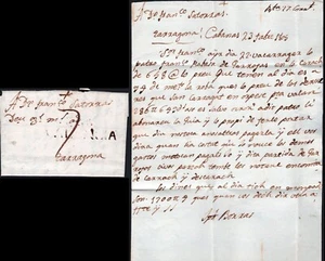 Castellón - Prefilatelia - PE 2 - 1805 - Carta fechada en Cabanas a Tarragona + - Picture 1 of 1