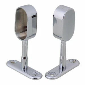 Soporte de extremo de riel colgante varilla de armario 2 piezas bridas - Imagen 1 de 2