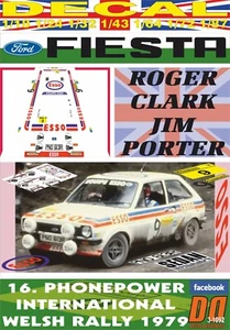 DECAL FORD FIESTA MK1 R.CLARK WELSH R. 1979 20th (06) - Picture 1 of 1