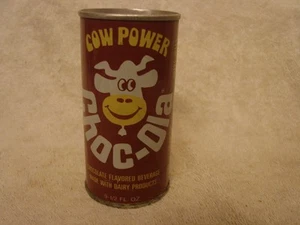 CHOC- OLA COW POWER AROMATIZZATO LATTICINI BEVANDA LATTA METALLO 9-1/2 OZ. CALDO O FREDDO - Foto 1 di 5
