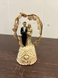 Vintage 1947 Plaster Wedding Cake Topper, Coast Novelty - Picture 1 of 6
