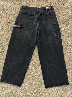 Pantalones de mezclilla negros Tommy Hilfiger vintage para hombre talla 38x30 Foto 1 de 4