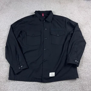 Giacca Alpha Industries Uomo XXl 2XL Nera Fatica Shacket Esercito Militare Resistente - Foto 1 di 9