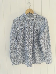 Sportscraft Liberty Shirt Size 12 Blue Pink White Floral Button Up Collar Cotton - Picture 1 of 12