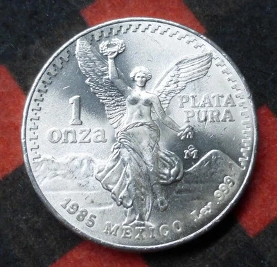1985 Mo Mexican 1oz .999 Fine Silver Libertad, Mexico 1 Ounce Coin - Image 1 of 4