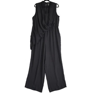 Mono 6th & Lane Lane Bryant drapeado en capas para mujer talla grande 16 negro en capas - Imagen 1 de 13