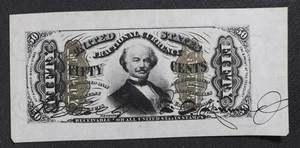 Fr. 1328SP Third Issue 50 Cents Fractional Autographed sigs Wide Specimen - Picture 1 of 3