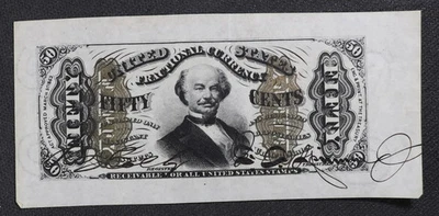 Fr. 1328SP Third Issue 50 Cents Fractional Autographed sigs Wide Specimen - Image 1 of 3