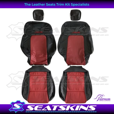 LEATHER SEATS TRIM KIT FOR VE SS 2 FRONT SEATS OR UTE ONYX & RED HOT INSERTS - image 1 of 4