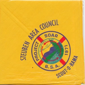 1971 Project SOAR Steuben Area Council Neckerchief Boy Scouts of America BSA - Picture 1 of 1