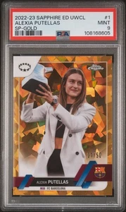 2022-23 Topps Chrome SAPPHIRE ED UWCL - Putellas - SP GOLD - PSA 9 - Picture 1 of 2