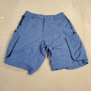 Aftco Cargo Shorts Mens 30 Blue Fishing Nylon Lightweight Utility Gorpcore * - Picture 1 of 13