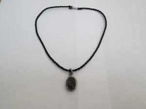 BLACK CORD NECKLACE AND PENDANT - Picture 1 of 3