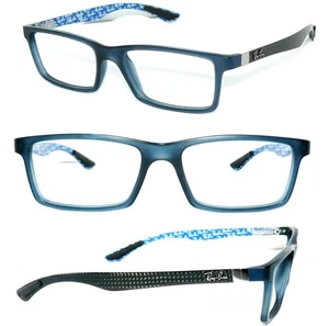RAY BAN BRILLE BLAU CARBON TECH 8901 5262 55 HERREN 8903 FASSUNG 8906 ETUI - Bild 1 von 6