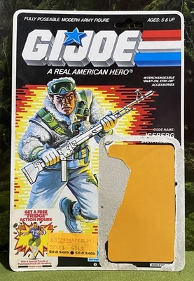Vintage 1986 G.I. Tarjeta de archivo Joe ICEBERG v1 completa SIN CORTAR posterior GI GIJOE G.I.JOE ARAH Foto 1 de 2