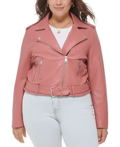 Levi's Women's Plus Size Faux Leather Motorcycle Jacket (Winter Rose, 2X) - Picture 1 of 6